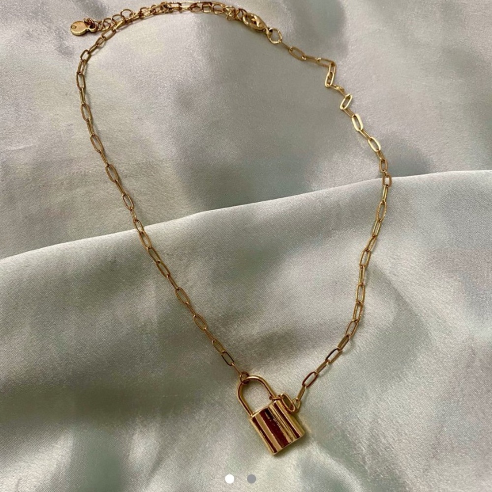 Gold Lock Necklace / Choker